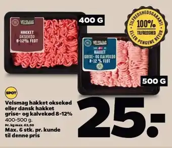 Hakket oksekød el. dansk hakket grise- og kalvekød