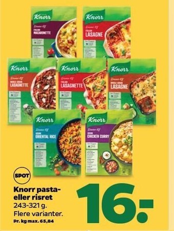 Netto Knorr pasta- el. risret tilbud