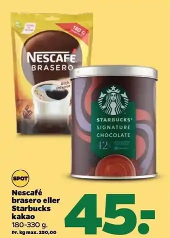 Netto Nescafé brasero el. starbucks kakao tilbud