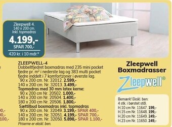 Daells Bolighus Zleepwell-4 tilbud