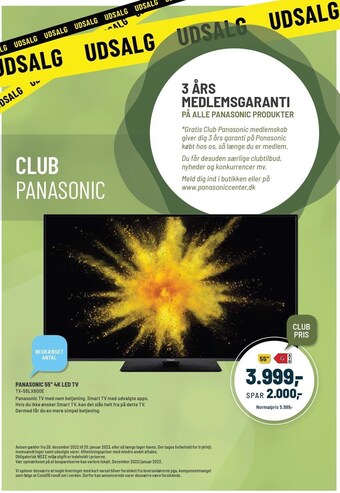 Panasonic 55'' 4k led tv