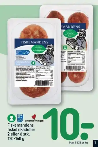 REMA 1000 Fiskemandens fiskefrikadeller 2 el. 6 stk tilbud