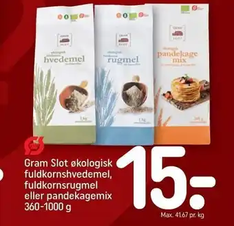 REMA 1000 Øko fuldkornshvedemel, -rugmel el. pandekagemix tilbud