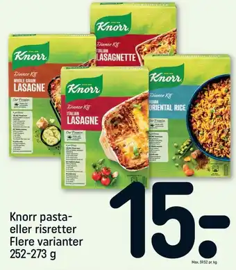 REMA 1000 Knorr pasta- el. risretter tilbud