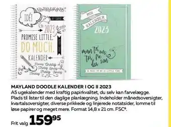Bog & idé Doodle kalender 2023 tilbud