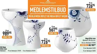 Imerco Medlemstilbud på blå mega riflet og mega riflet vaser tilbud