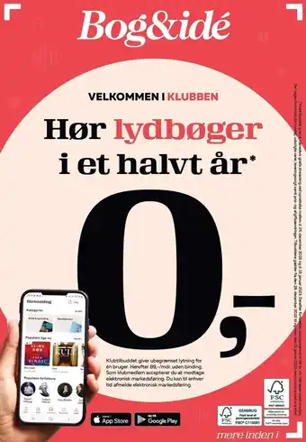 Bog & idé Lydbøger i et halvt år tilbud