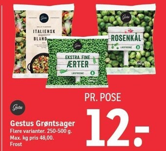 SPAR Gestus grøntsager tilbud