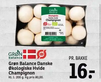 Danske økologiske hvide champignon