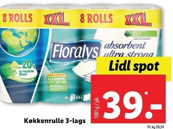 Lidl Køkkenrulle 3-lags tilbud