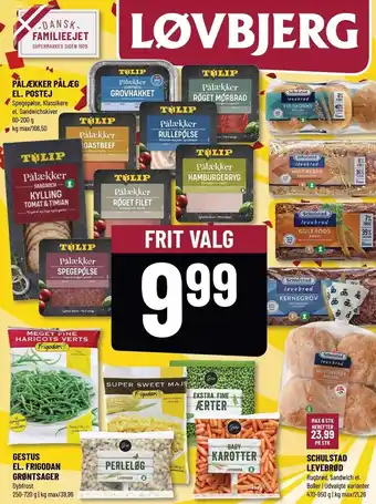 Løvbjerg Pålæg, brød el. frost grøntsager tilbud