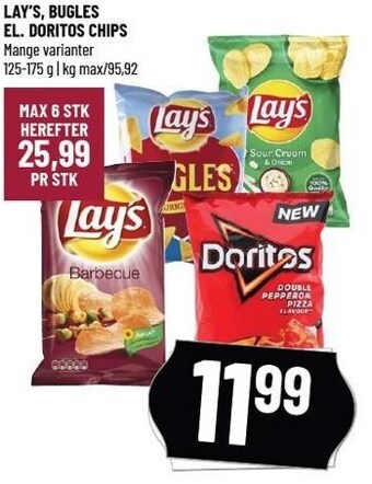 Løvbjerg Lay's, bugles el. doritos chips tilbud