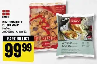 Løvbjerg Brystfilet el. hot wings tilbud