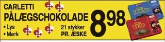 ABC Lavpris Carletti Pålægschokolade tilbud