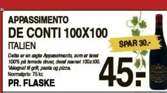 ABC Lavpris Appassimento De Conti 100 x 100 tilbud