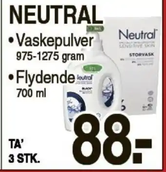 ABC Lavpris Neutral Vaskepulver , Flydende tilbud