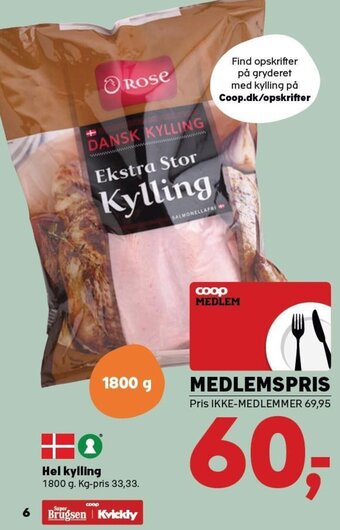 SuperBrugsen Hel Kylling tilbud