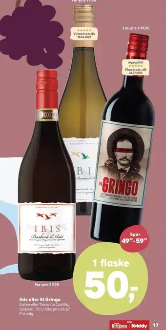 SuperBrugsen Ibis eller El Gringo tilbud