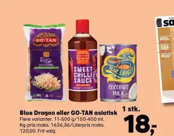 SuperBrugsen Blue Dragon eller Go-Tan asiatisk tilbud