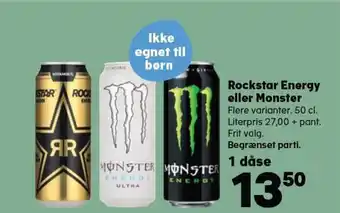 SuperBrugsen Rockstar Energy eller Monster tilbud