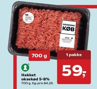 SuperBrugsen Hakket Oksekød 5-8% tilbud