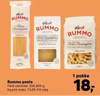 Kvickly Rummo Pasta tilbud