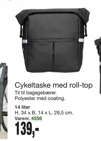 Harald Nyborg Cykeltaske med roll-top tilbud