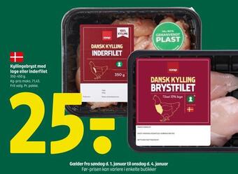 Coop 365 Kyllingebryst med lage eller inderfilet tilbud