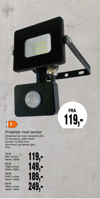Harald Nyborg Projektør med sensor tilbud
