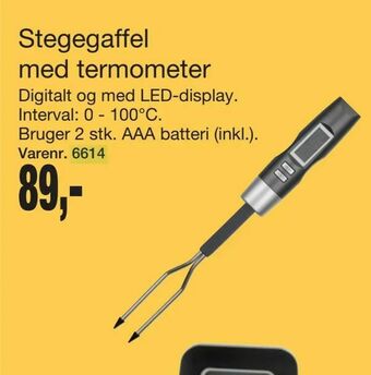 Stegegaffel med termometer