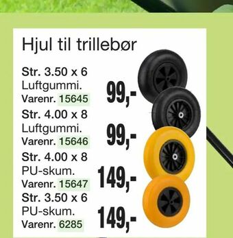 Hjul til trillebør