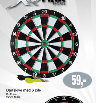 Harald Nyborg Dartskive med 6 pile tilbud