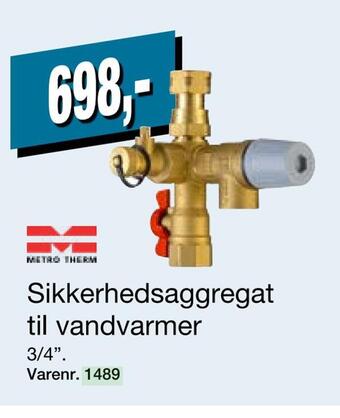 Harald Nyborg Sikkerhedsaggregat til vandvarmer tilbud