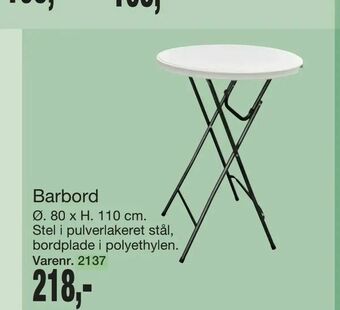 Harald Nyborg Barbord tilbud