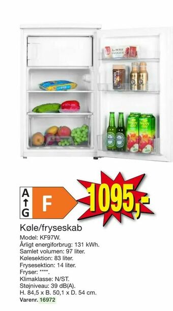 Harald Nyborg Køle/fryseskab tilbud