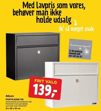 jem & fix Postkasse 110 tilbud