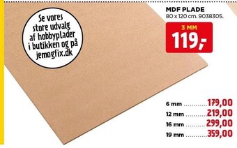 jem & fix Mdf plade tilbud