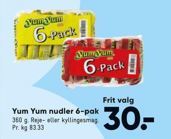 Yum yum nudler 6-pak