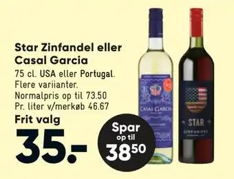 Bilka Star zinfandel eller casal garcia tilbud