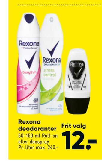 Bilka Rexona deodoranter tilbud