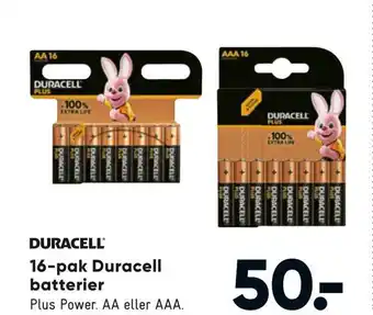 Bilka 16-pak duracell batterier tilbud