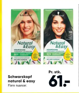 Bilka Schwarzkopf natural & easy tilbud