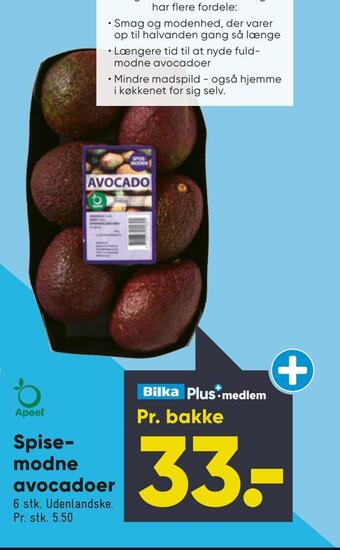 Spisemodne avocadoer