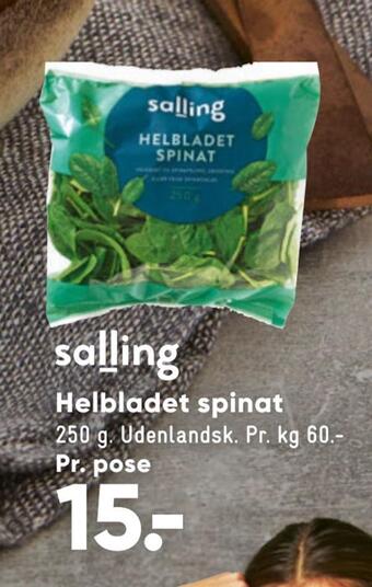 Bilka Helbladet spinat tilbud