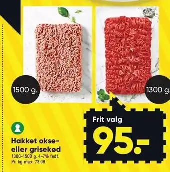 Bilka Hakket okse- el. grisekød tilbud