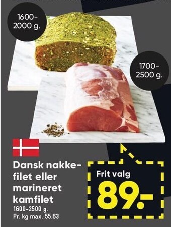 Bilka Dansk nakkefilet el. marineret kamfilet tilbud