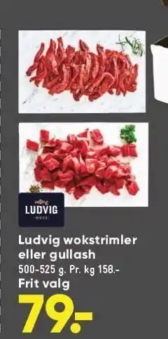 Bilka Ludvig wokstrimler el. gullash tilbud