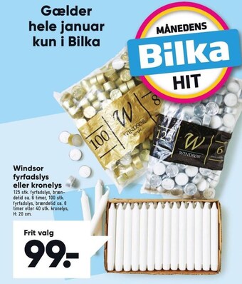 Bilka Windsor fyrfadslys el. kronelys tilbud