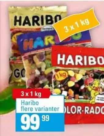 zur Krone Haribo Flere Varianter 3x 1 Kg tilbud