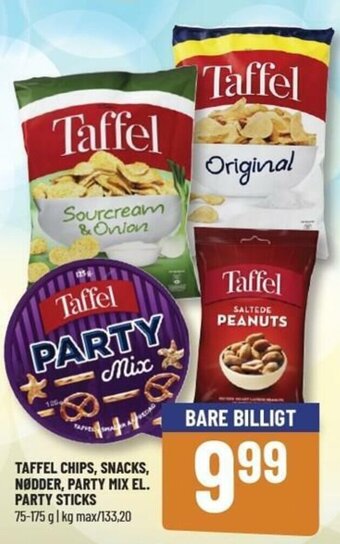 Løvbjerg Taffel Chips,Snacks, Nødder, Party Mix El. Party Sticks 75-175g tilbud